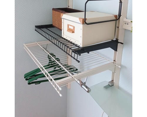 Полка со штангой для одежды на плечиках